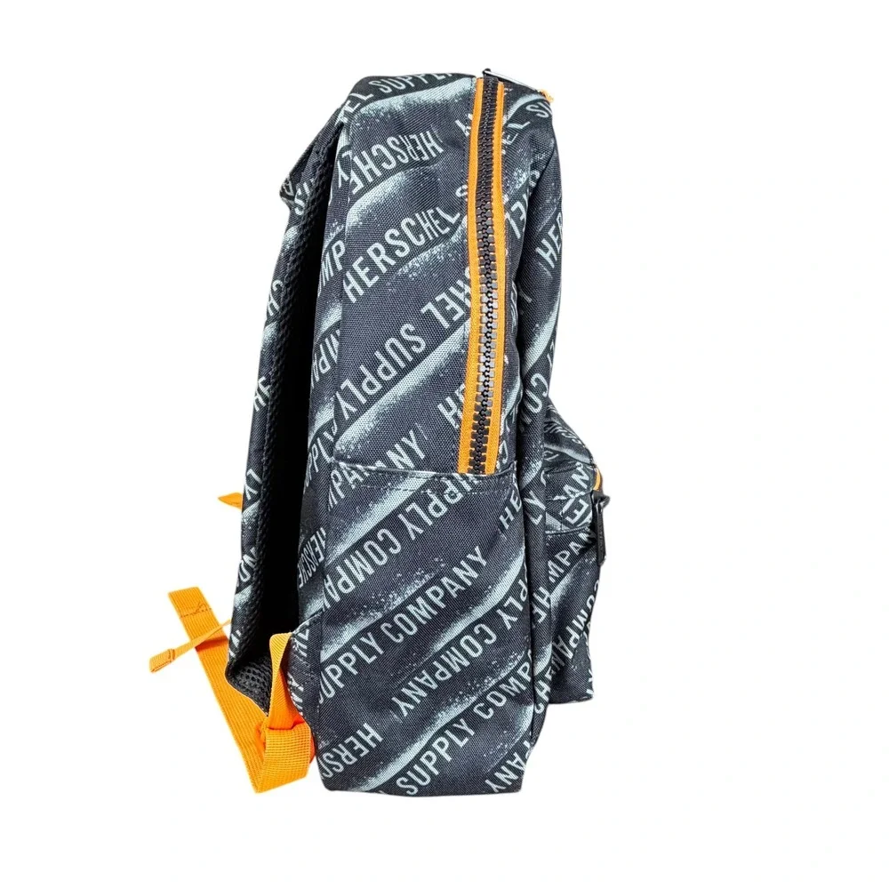 Herschel Supply Co Heritage Backpack Black White Logo Print One Size School Bag